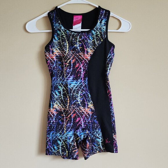 Capezio Girls' Biketard with Keyhole Back Leotard Size Small - Picture 4 of 10